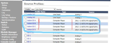 DJA, DJB, DJC, and DJD each physical  Axia Livewire Output soundcard