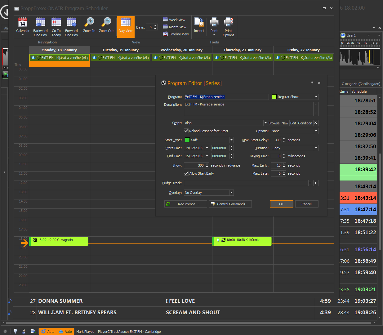 Program scheduler