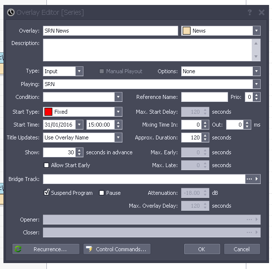 Overlay Config