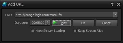Playlist - Add URL Dialog